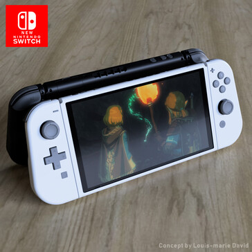 Render de la nueva consola Nintendo Switch. (Fuente de la imagen: Louis-marie David/Shigeryu)