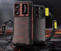 El Oukitel WP300 tiene un punto fuerte: su diseño semimodular. Incluye una luz brillante y una pantalla secundaria. (Fuente de la imagen: Oukitel)