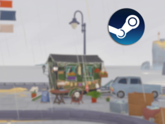 Tiny Bookshop está ambientado en un mapa dibujado a mano, y cada lugar tiene su propia clientela. En la imagen, una captura de pantalla del juego con el logotipo de Steam superpuesto (Fuente de la imagen: Steam - Editado)