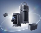 El nuevo proyector portátil Nebula P1 de Anker viene con dos altavoces desmontables de 10W. (Fuente de la imagen: Anker)