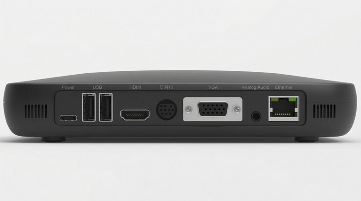La SuperStation One estándar incluye HDMI junto con salidas de vídeo analógicas dedicadas, entre ellas VGA y DIN10, que no están presentes en el prototipo Lite de 200 dólares.