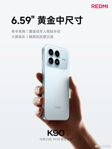 El Redmi K90 tiene una pantalla más pequeña que el K80. (Fuente de la imagen: Redmi)