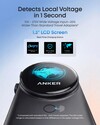 Una imagen de marketing filtrada del adaptador de viaje Anker Nano (4 en 1, 100 W, Smart Display)