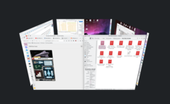 El efecto cubo en la vista general del escritorio vuelve con Plasma 6 (fuente: KDE)