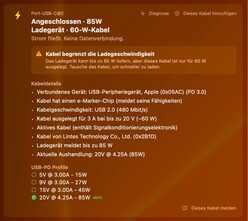 La aplicación no ha reconocido correctamente este cable Thunderbolt 3.