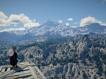 Paisaje extenso antes de la actualización de la calidad de los paisajes lejanos