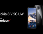 Nokia presenta el 8 V 5G UW. (Fuente: Nokia)