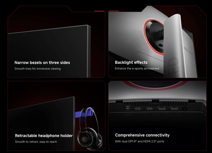 El nuevo mini monitor LED para juegos G Pro 27Qi también cuenta con un soporte rediseñado. (Fuente de la imagen: Xiaomi)