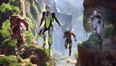 Los modelos de los jugadores de Anthem están en exposición (Fuente de la imagen: Microsoft Xbox Gaming)
