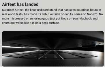 Pies de aire NuPhy Node75. (Fuente de la imagen: NuPhy)