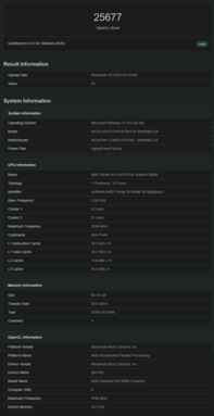 Ryzen AI 9 HX 470 Radeon 890M listado de Geekbench (fuente de la imagen: Geekbench)