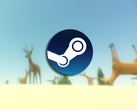 Captura de pantalla del juego con el logotipo de Steam superpuesto.