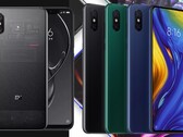 El Xiaomi Mi 8 Explorer Edition (L) y el Mi Mix 3 (R) fueron lanzados en 2018. (Fuente de la imagen: Xiaomi/Paranoid Android - editado)