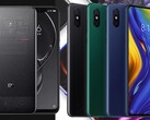 El Xiaomi Mi 8 Explorer Edition (L) y el Mi Mix 3 (R) fueron lanzados en 2018. (Fuente de la imagen: Xiaomi/Paranoid Android - editado)