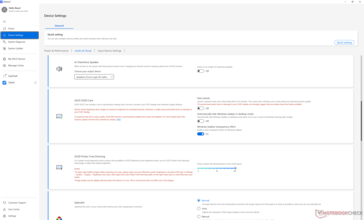 Controles OLED y de color accesibles a través del software incorporado