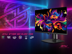El MPG 271QR QD-OLED X50 es uno de los varios monitores para juegos de 500 Hz. (Fuente de la imagen: MSI)