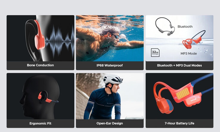 Estos auriculares pueden reproducir música almacenada localmente (Fuente de la imagen: Doogee)