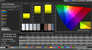 CalMAN Precisión de color (espacio de color de destino sRGB)