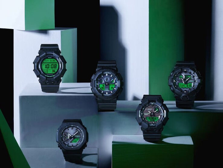 Los relojes Casio G-Shock Black y Electro Green