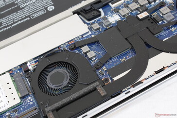 The fans are smaller than on most other laptops leading to higher-pitched fan noise as a result