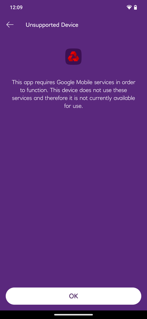 Algo habitual, incluso las aplicaciones que no tienen ninguna asociación con Google no funcionan sin Google Play Services instalado (Fuente: Natwest)