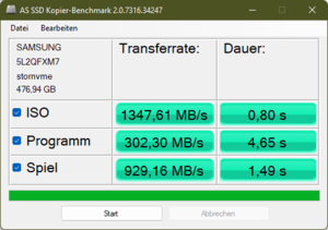 Prueba de referencia AS SSD Copy