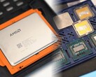 Se mostró un Threadripper de 64 núcleos aún no lanzado, así como algunas muestras de ingeniería de Ryzen 5000X3D. (Fuente de la imagen: Gamers Nexus - editado)