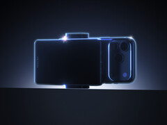 Se espera que el DC-T1 haga su debut mundial. En la imagen: una fotografía promocional en la que se muestra la pantalla montada en un iPhone.