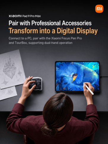Xiaomi Pad 9 Pro Max con accesorios profesionales
