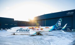 El avión ya había aterrizado cuando el Galaxy A21 se incendió. (Fuente de la imagen: Alaska Airlines)