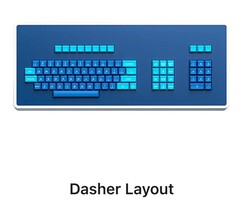 El diseño Dasher carece de trackball, sustituyéndolo por un teclado numérico (Fuente de la imagen: Atomic)