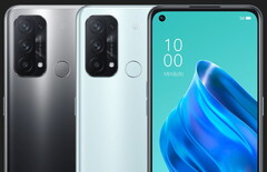 El Oppo Reno5 A se lanzará en al menos dos colores. (Fuente de la imagen: Evan Blass)