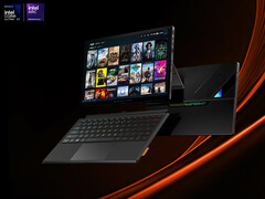 La Super V con 48 GB de RAM tiene un precio de lanzamiento de 1.899 dólares. En la imagen: una imagen promocional que muestra la parte delantera y trasera de la tableta para juegos con Windows.
