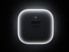 El cargador de 40 W tiene un diseño similar al estuche de carga de los AirPods de Apple. En la imagen: una imagen promocional que ofrece un vistazo al adaptador.