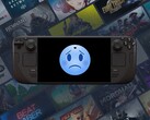 Steam Deck OLED mostrando la cara triste