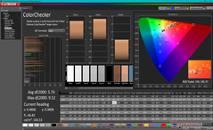 ColorChecker antes de la calibración (modo AdobeRGB)