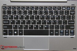 Un vistazo a la base del teclado y su trackpad integrado