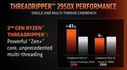AMD Ryzen Threadripper 2950X vs Intel Core i9-7900X (Source: AMD)