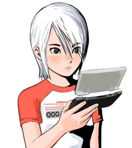 Ashley con una Nintendo DS - "DAS". (Fuente de la imagen: Cing Wiki)