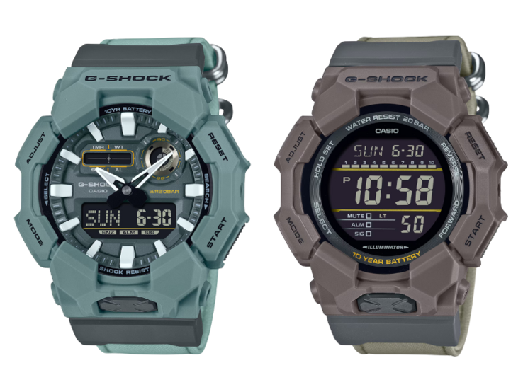 Los relojes Casio G-Shock GA-010CE-2A (izquierda) y GD-010CE-5 (derecha). (Fuente de la imagen: Casio)