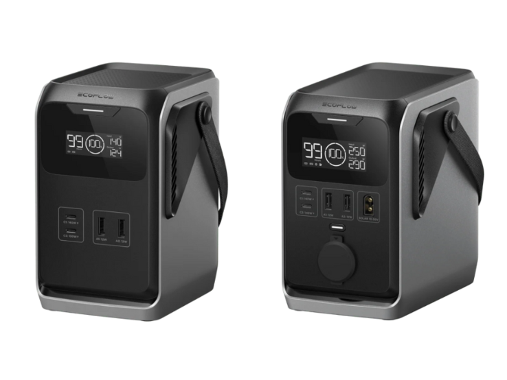Las centrales EcoFlow Trail 200 DC (izquierda) y Trail 300 DC (derecha). (Fuente de la imagen: EcoFlow)