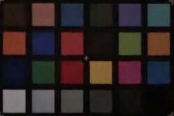ColorChecker (1 lux, con la optimización de la escena activada)