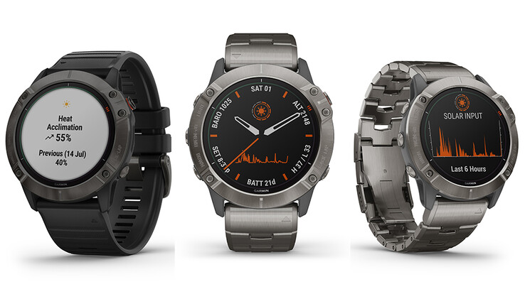 El Garmin Fenix 6 Pro, para comparar. (Fuente de la imagen: Garmin)