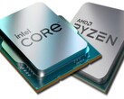 La serie Alder Lake ha obtenido buenos resultados frente a los chips Zen 3 de AMD, de un año de antigüedad. (Fuente de la imagen: Intel/AMD - editado)