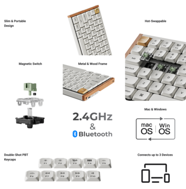 Especificaciones básicas del teclado inalámbrico para juegos Keychron K3 HE