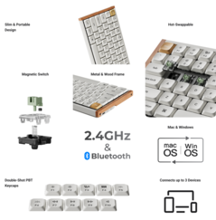 Especificaciones básicas del teclado inalámbrico para juegos Keychron K3 HE