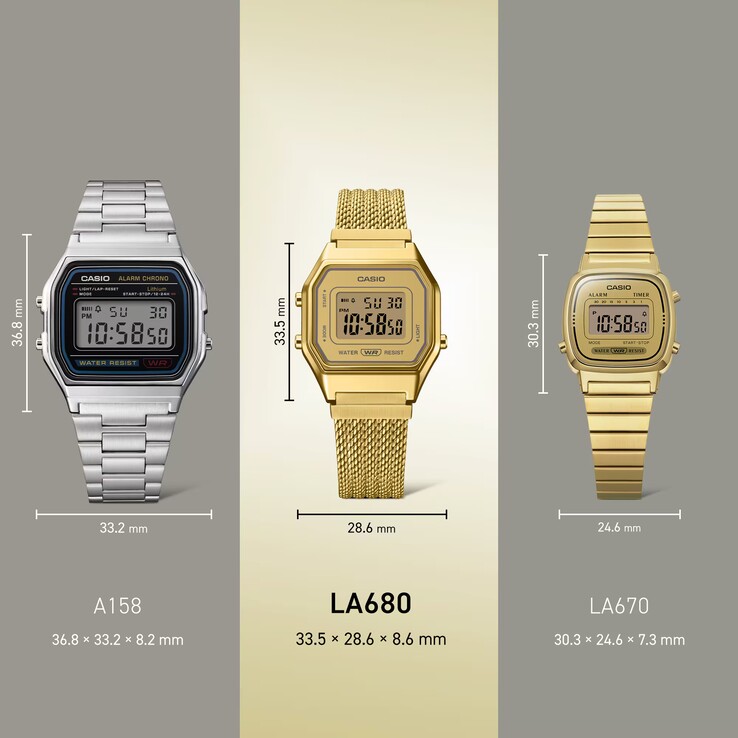 La serie LA680 pesa 38 gramos (1.34 oz)