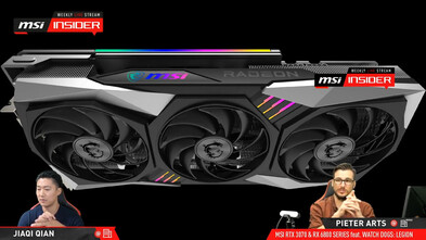 El MSI Radeon RX 6800 XT GAMING X TRIO - render. (Fuente de la imagen: MSI)