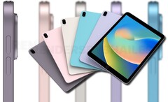 Una reciente filtración de renders CAD ha llevado a los diseñadores de conceptos a imaginar el iPad de 2022 en una gama de colores. (Fuente de la imagen: RendersByShailesh - editado)