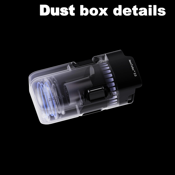 Una imagen de la caja para el polvo del nuevo robot aspirador Eufy S2. (Fuente de la imagen: u/FarConcern2308 vía Reddit)